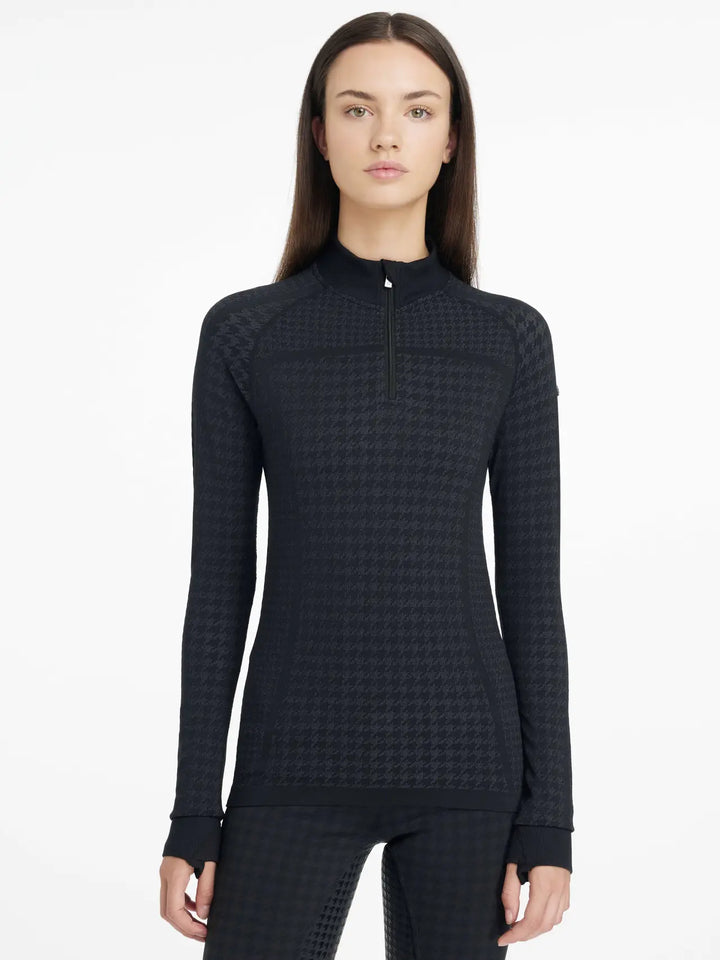 LeMieux Aspen Houndstooth Quarter Zip