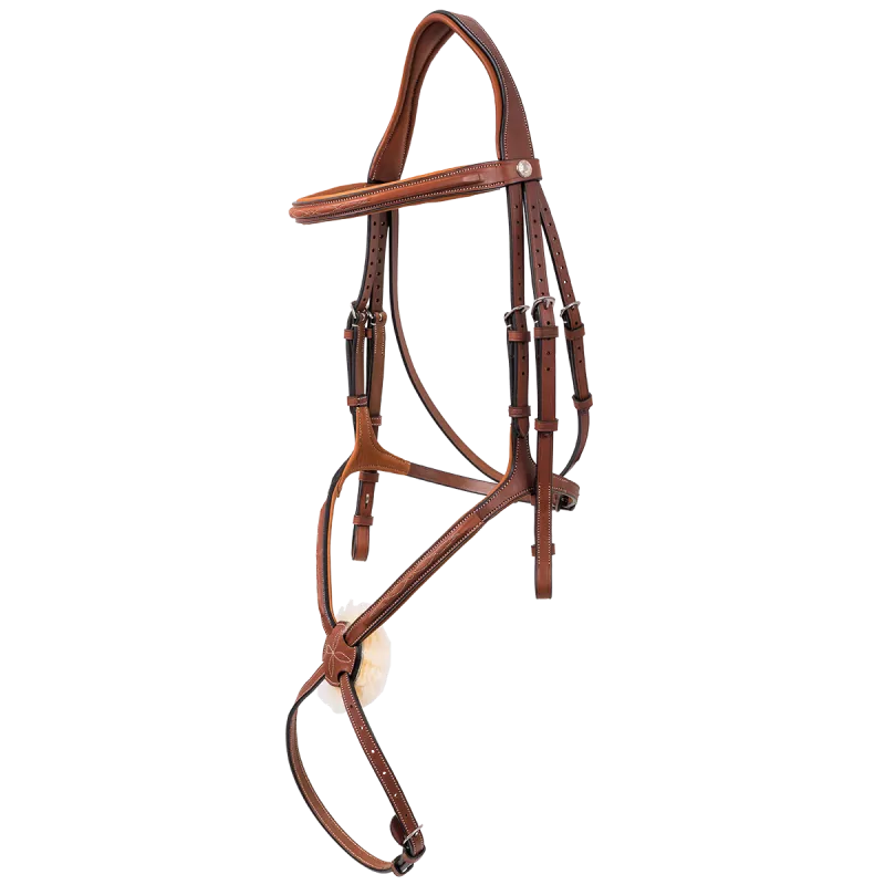 Museruola In Cuoio Figure 8 Messicana Con Testiera – Rough 'N' Tough Per Cavallo