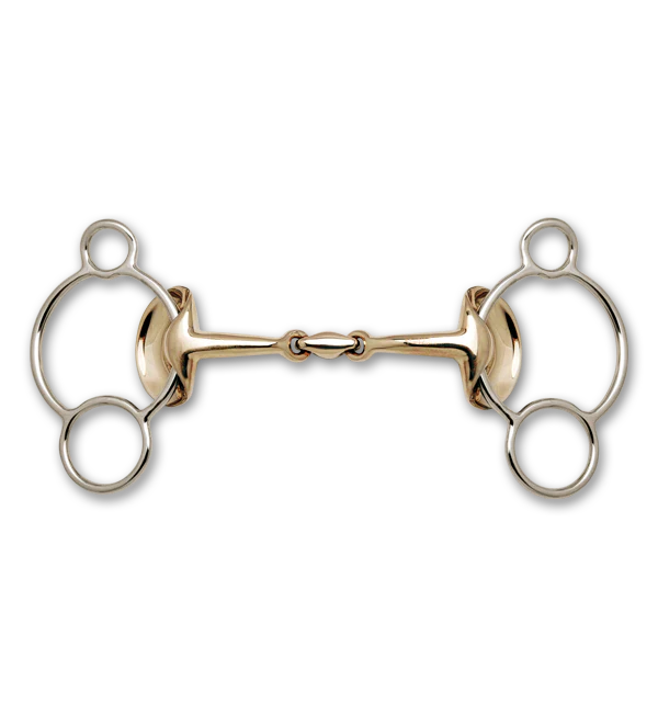 Stubben Golden Wings 3-Ring Gag Bit