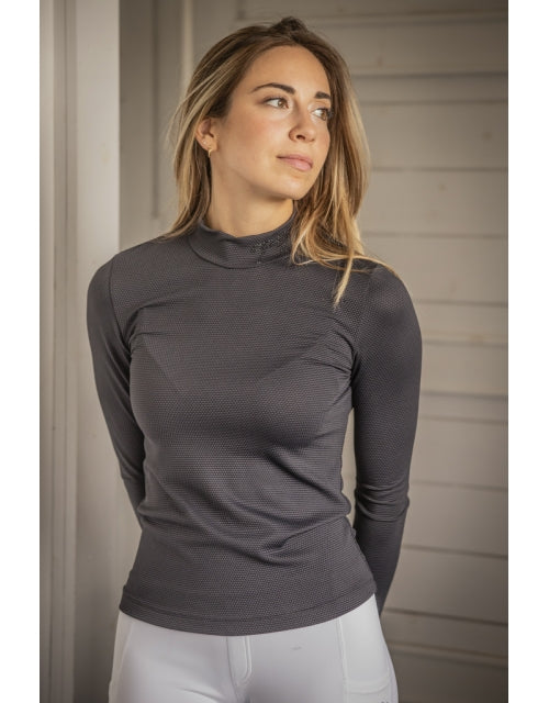 Penelope Tutty Long Sleeve Mock Neck Shirt