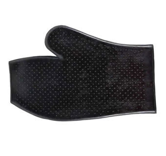 MASSAGE GLOVE RUBBER BLACK