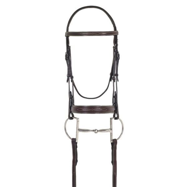 ELITE COLLECTION- FANCY RAISED COMFORT CROWN FLAT WIDE NOSE PADDED BRIDLE