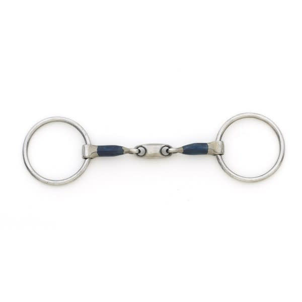 BLUE STEEL OVAL PEANUT MOUTH LOOSE RING