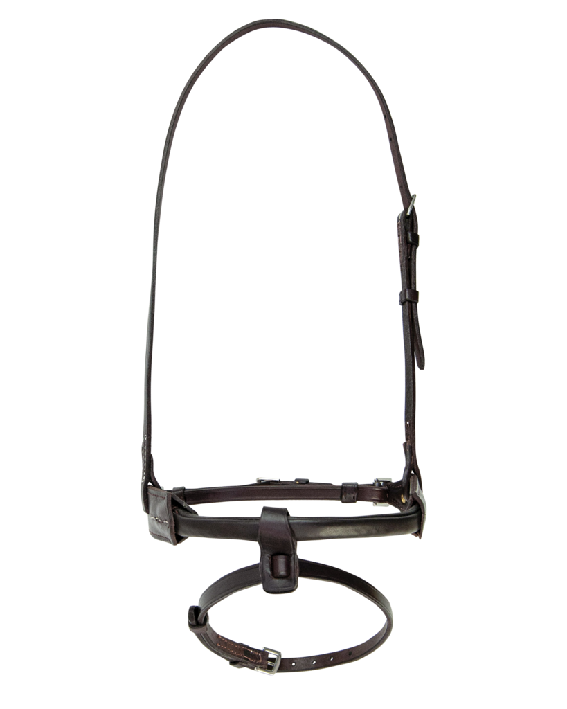 LEATHER COVERED ROPE NOSEBAND
